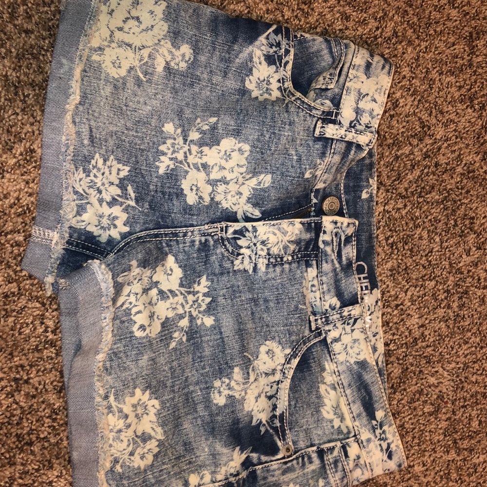 Floral Jean Shorts